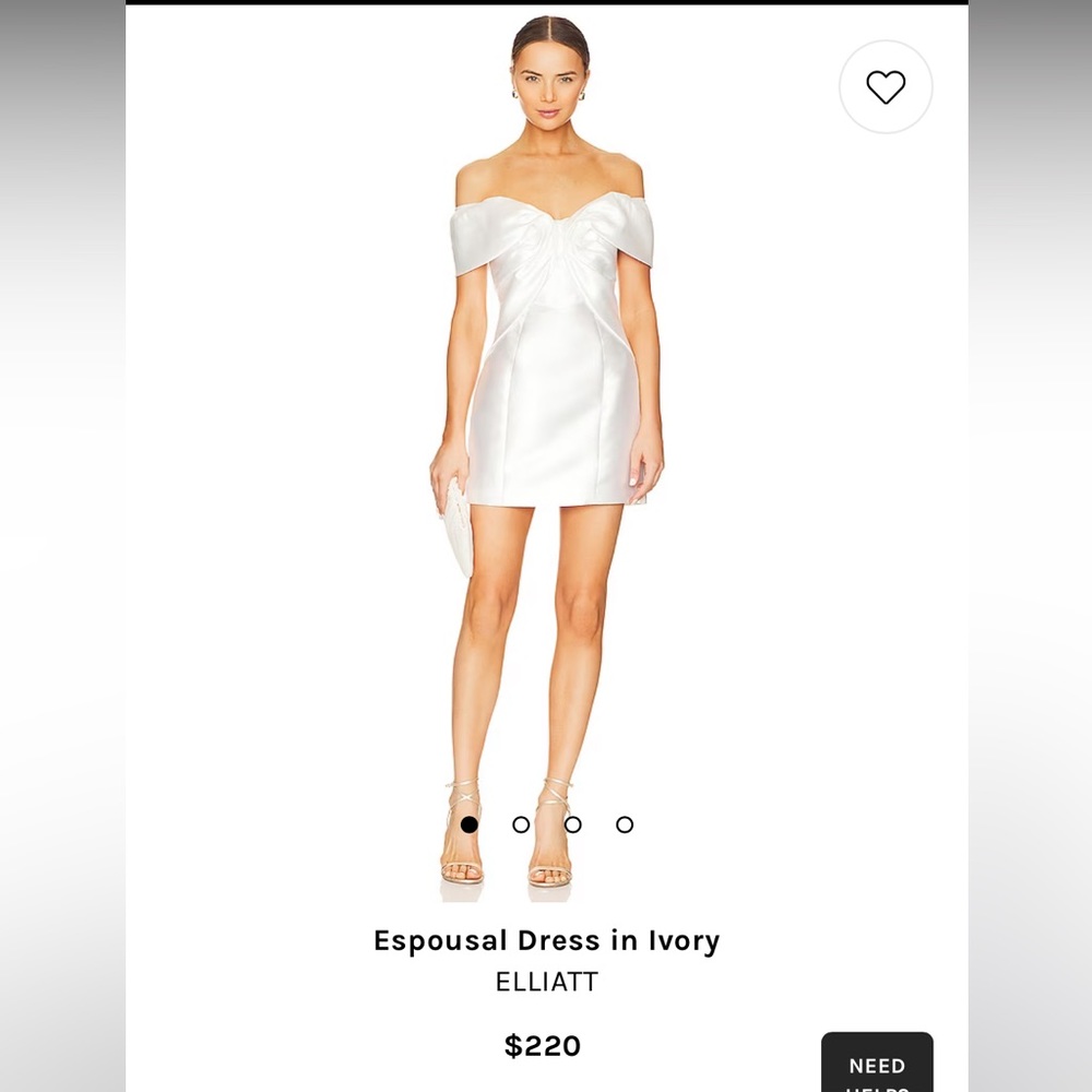 Revolve Elliatt Espousal Dress in Ivory Small